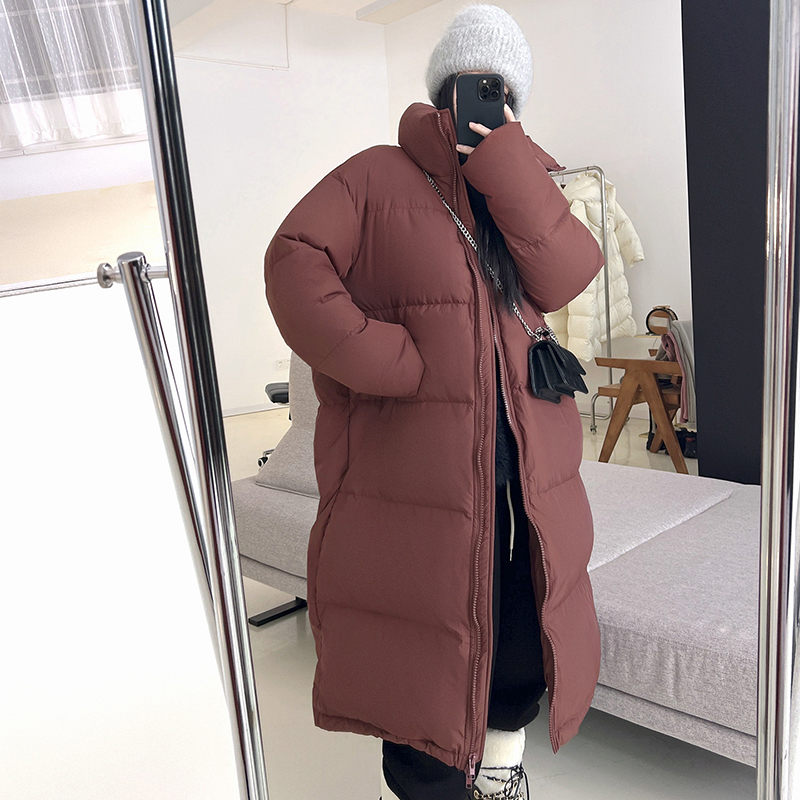 ダウンコート ウルトラライト ダウンジャケット ロングコート 大きいサイズ ビッグシルエット 立ち襟 アウター レディース 大人 防寒 体型カバー 秋冬 ロングダウン きれいめ プレゼント ギフト O