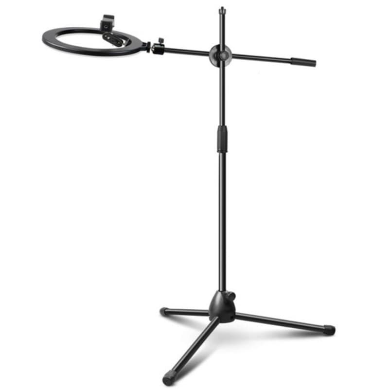 LED リングライト スマホスタンド (大) スマホ三脚 固定 スタンド式 撮影 料理 ユーチューブ YouTube ユーチューバー TikTok ライブ モデル 自撮り 手元撮影 実況 生ライブ