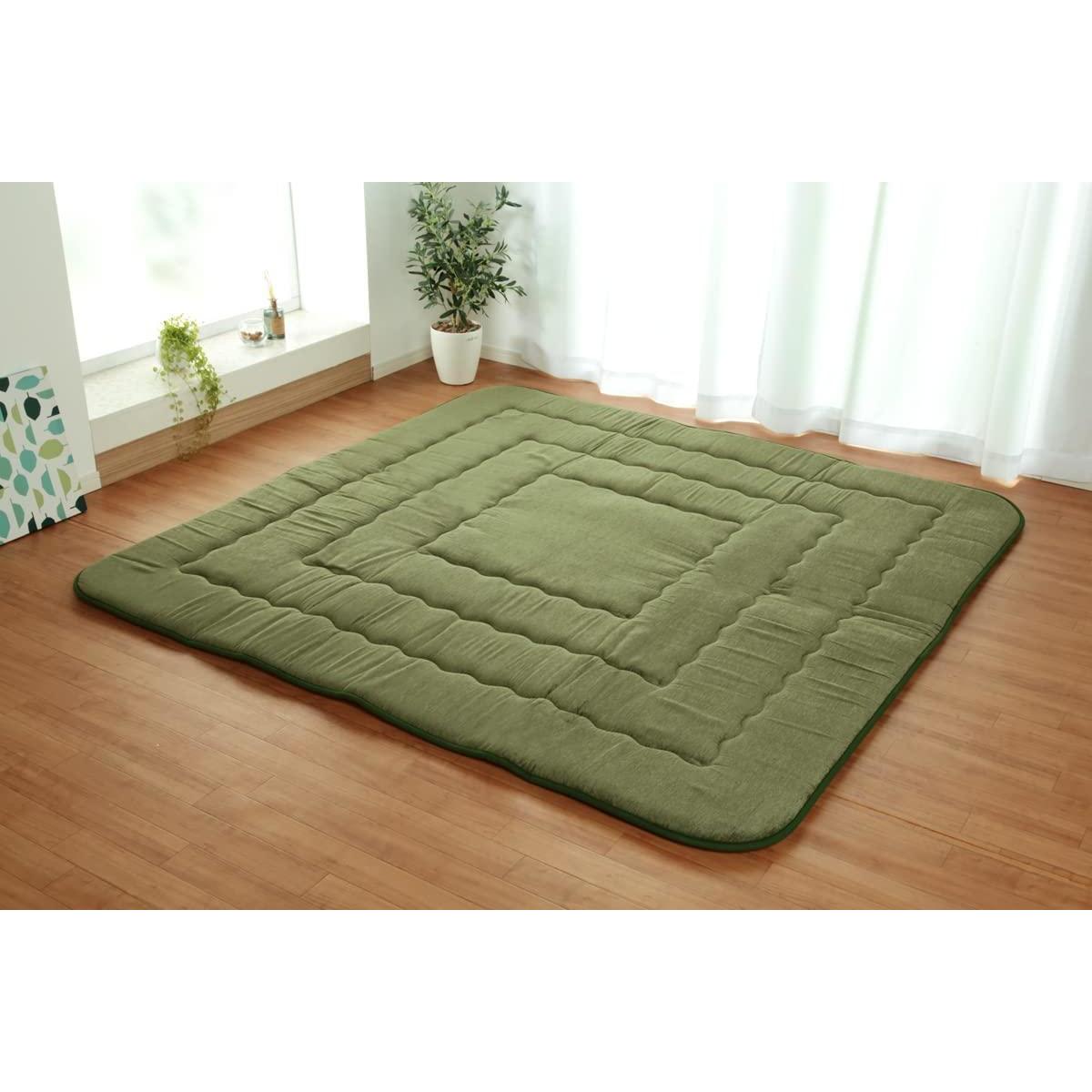 【i】【代引不可】 イケヒコ こたつ敷布団 ラグ ふっくら敷 撥水 モデルノ グリーン 190×240cm 6022839【北海道・沖縄・離島不可】【代引不可/沖縄・離島不