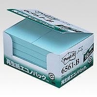 （まとめ買い）ポストイットリサイクル紙エコノパック ブルー 6561-B 00031407 [x3]