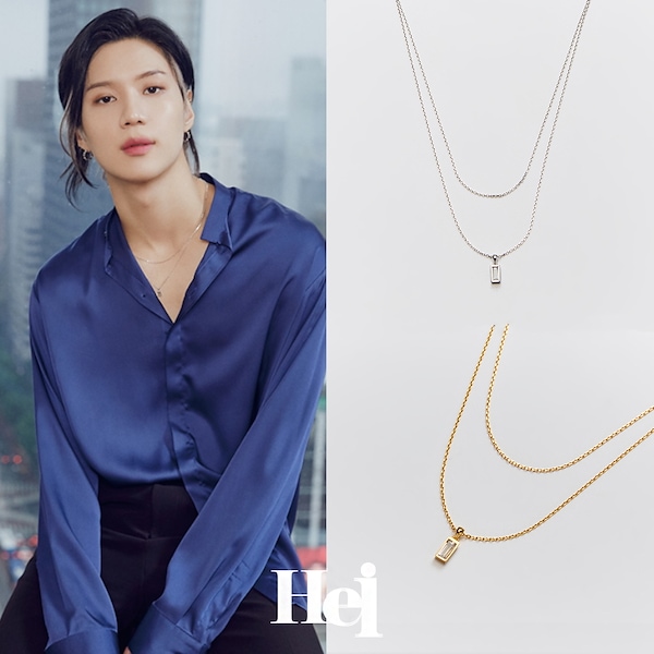 【Hei】baguette layered necklace〜ネックレス★2021春コレ ☆TWICE ミナ着用☆Hei☆送料込み☆baguette layered necklace