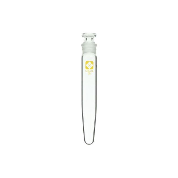 共通摺合共栓遠心沈殿管 円錐形 平栓付 目盛なし 10mL [010280-14106]