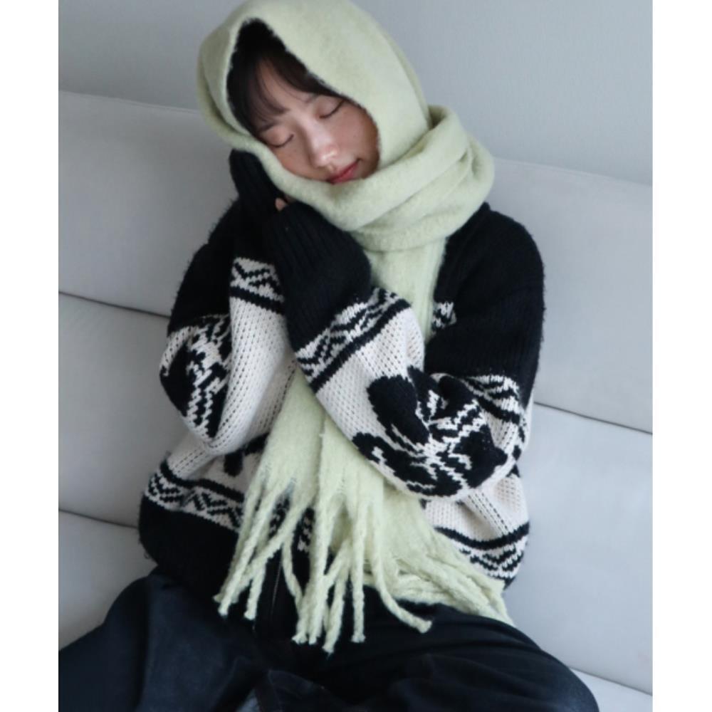 ROCKCAKE Flower Cowichan Cardigan BlackBeige RC24KN0160 15,206円