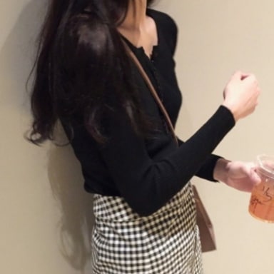 カラーニット ブラック ホワイト ブラウン グレー グリーン トップス ニットソー セーター スリム