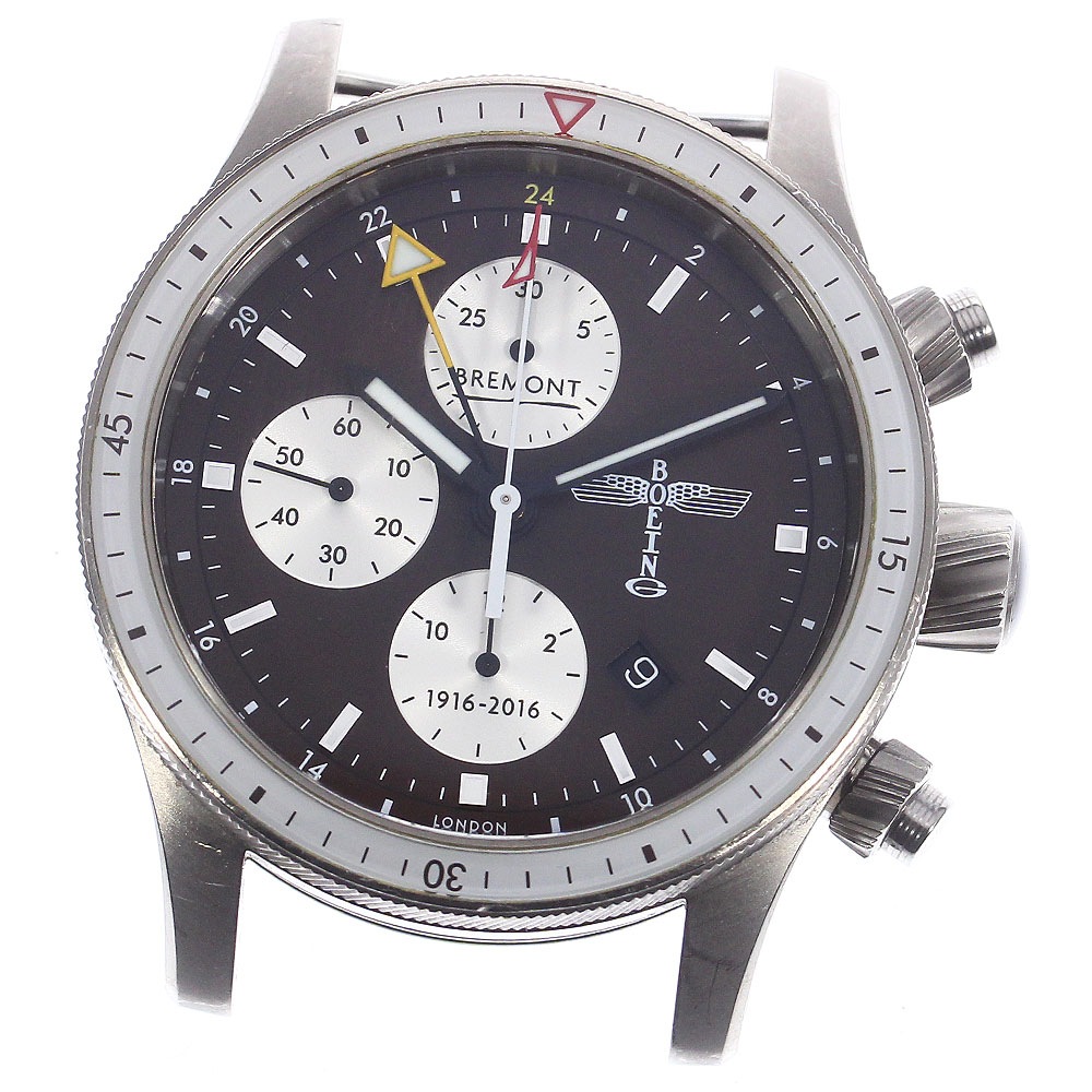 ベルトジャンク ブレモン BREMONT BB100 ボーイング100 クロノグラフ 自動巻き メンズ 箱保証書付き_751138【中古】