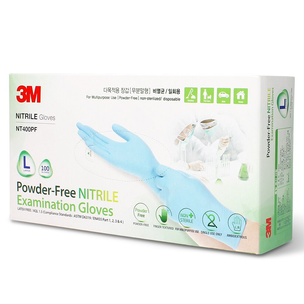 3Mニトリル無粉末型NT400PF手袋L /韓国発送 5,297円