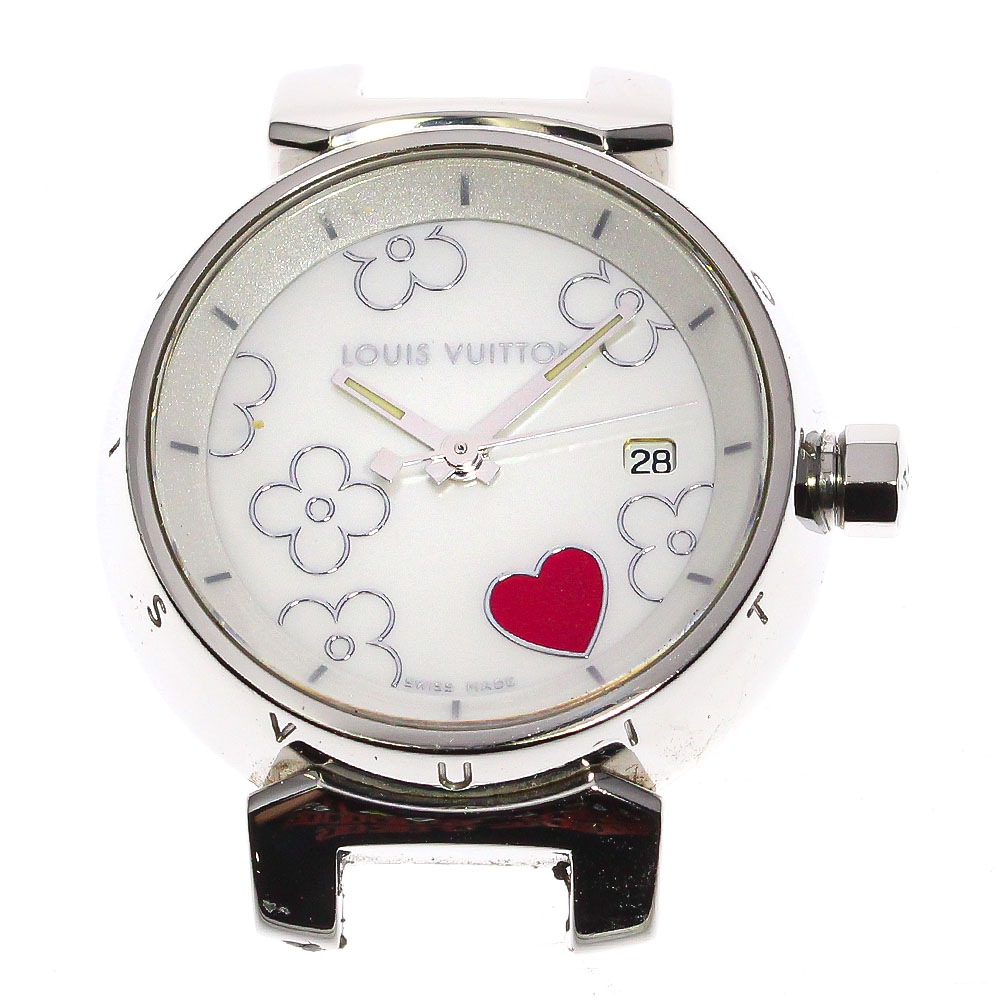 ルイヴィトン LOUIS VUITTON Q121A タンブール ラブリーハート デイト ヘッド クォーツ レディース _755880【中古】