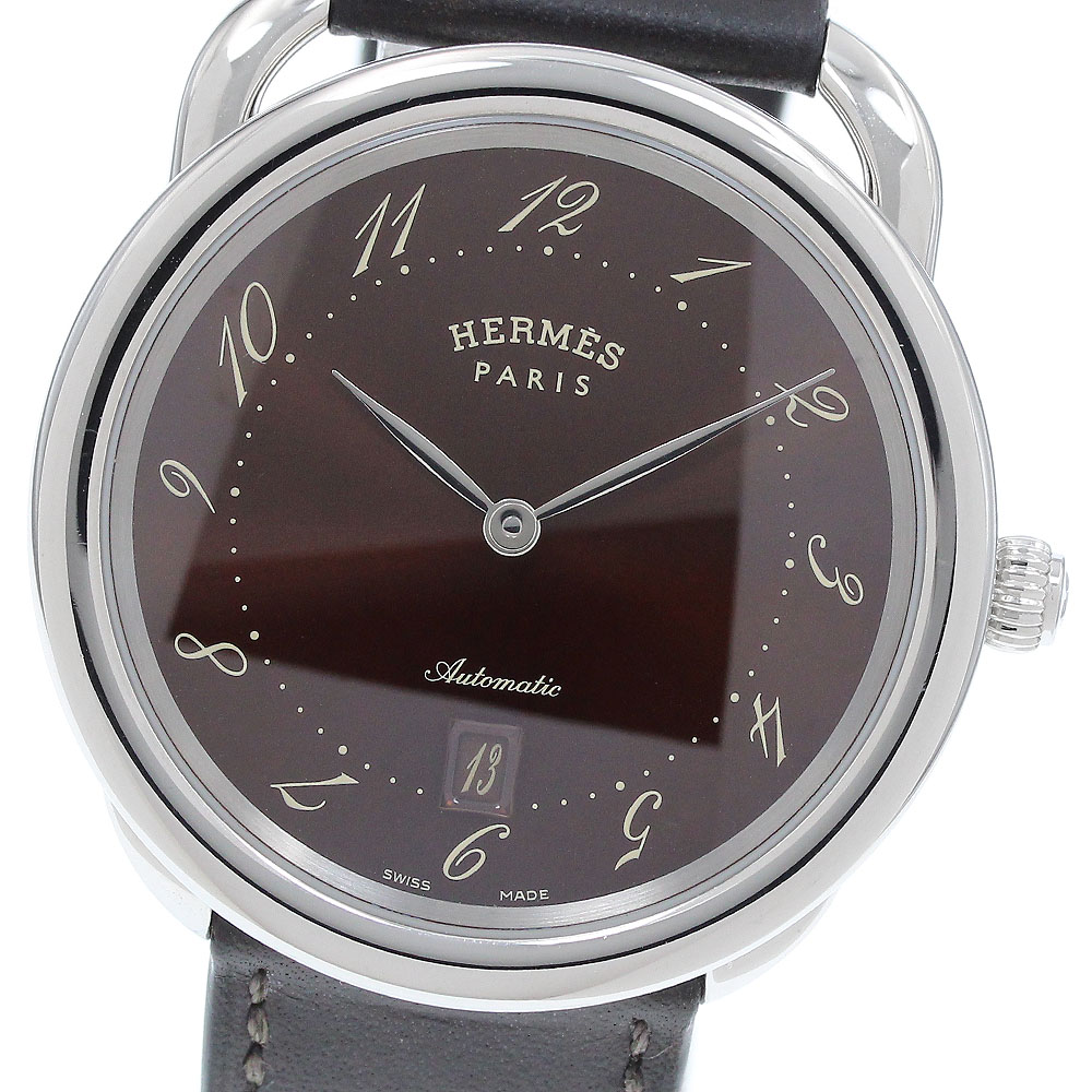 エルメス HERMES AR7.710 アルソー デイト 自動巻き メンズ 良品 _922694【中古】