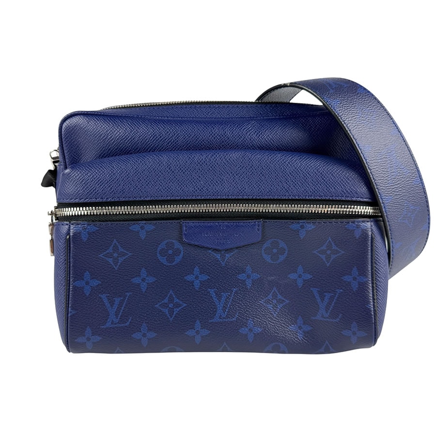 ルイ ヴィトン LOUIS VUITTON 斜め掛けショルダーバッグ タイガラマ アウトドアメッセンジャー PM タイガ/PVC コバルト シルバー メンズ M30242 z6478