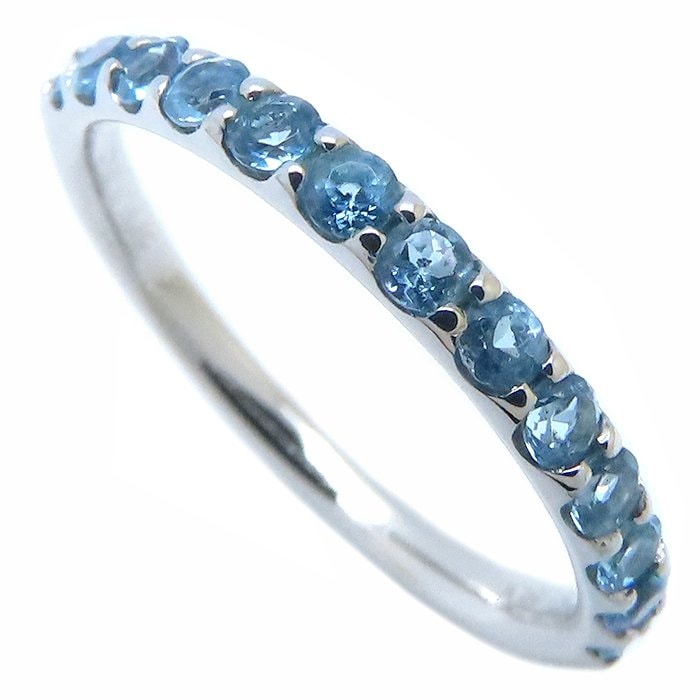 ブルートパーズ リング 指輪 9号 K18WG ホワイトゴールド/294169【中古】