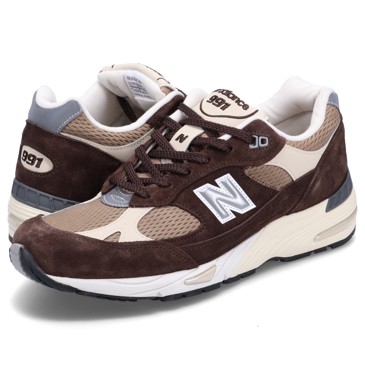 991 スニーカー メンズ Dワイズ MADE IN UK ブラウン M991BGC