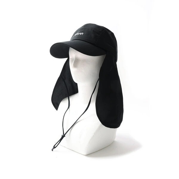 ナンガ DotAir KIDS SHADE CAP N2614-3A074A010065 P.BLK 子供向け日除け付きキャップ ユニセックス フリーサイズ