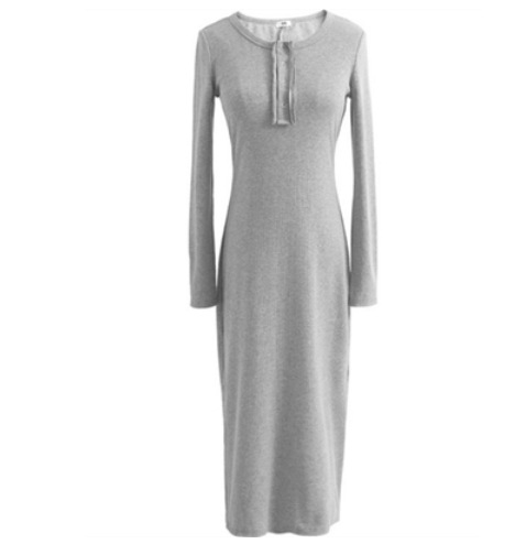 長袖フィットロングワンピース 袖あり ワンピース ロング丈 長袖 かわいい 大人可愛い きれいめ シンプル 大人 上品 おしゃれ かっこいい 大人可愛い 大人女子 こなれ感 キュート 存在感 爽やか