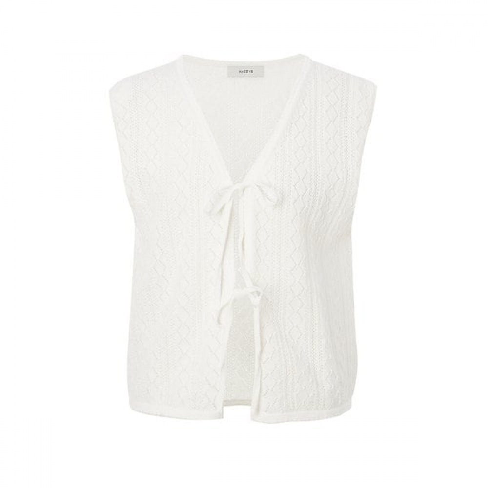 [25SS] [カプセル] クロシェニットベストアイボリー HSSW5BS04IV