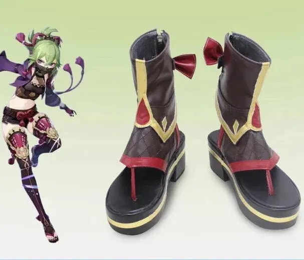 コスプレ コス靴 シューズ 原神 げんしん コスチューム期間限定30％ 久岐忍 コスプレ靴 くきしのぶパーティーイベント用品コスプレ変装仮装