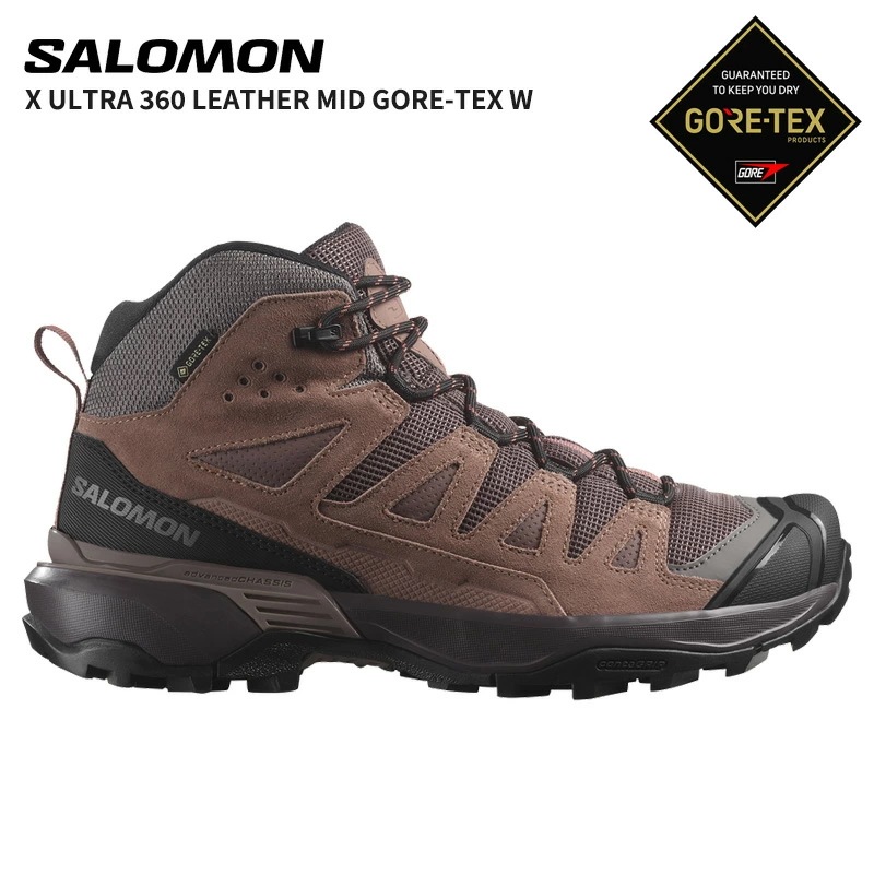 サロモン ブーツ SALOMON X ULTRA 360 LEATHER MID GORE-TEX レディース 女性 ハイキングシューズ