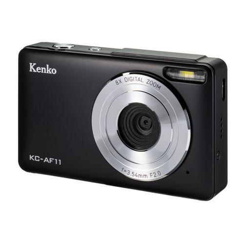 【アウトレット(新古品)[店舗保証3ヵ月]】【即配】(KT) KC-AF11 BK ブラック Kenko デジタルカメラ microSDHC32GB付 ケンコートキナー KENKO TOKINA