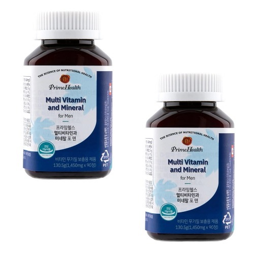 プライムヘルスマルチビタミンとミネラルフォーマン1450mg x 90 x 2男性栄養剤ギフト健康補助食品