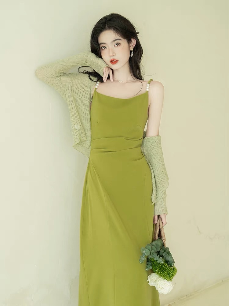 テンダーモンローパールスリングドレスサンプロテクショントップ上R68