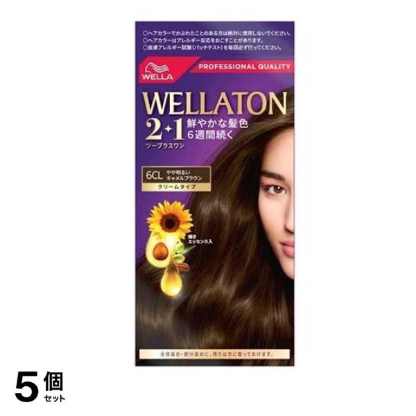 トーン2+1(ツープラスワン) クリームタイプ 6CL やや明るいキャメルブラウン 1セット入 5個セット