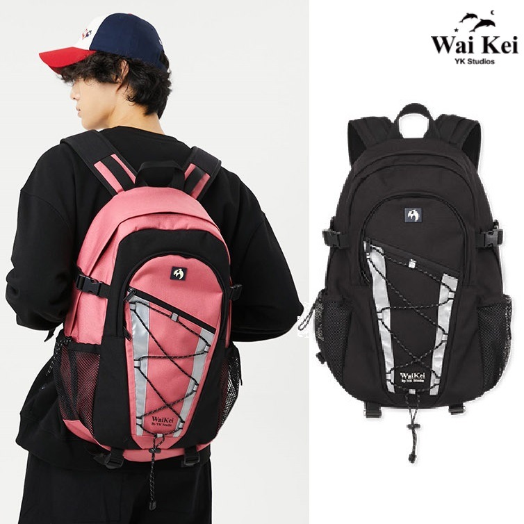 Reflective string backpack 2色 新商品 新学期 韓国人気
