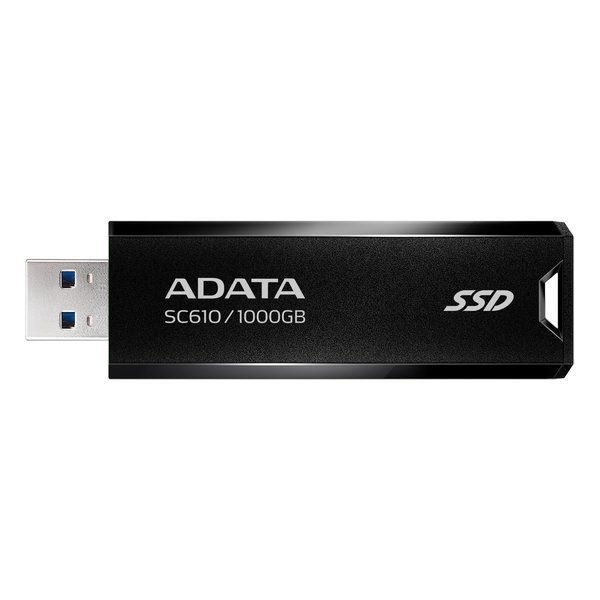 スティック型SSD USB3.2/1TB/Gen2/キャップレス/ブラック SC610-1000G-CBK/RD