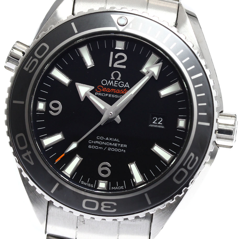 オメガ OMEGA 232.30.38.20.01.001 シーマスター プラネットオーシャン 600M デイト コーアクシャル 自動巻き ボーイズ 保証書付き_887119【中古】