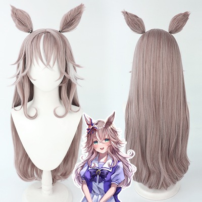 ウマ娘 プリティーダービー ワンダーアキュート コスプレウィッグ ネット付き 可愛い ACG 人工髪 耐熱 道具