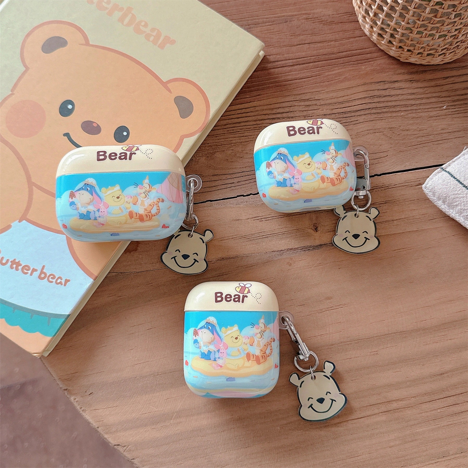 【20点セット】【送料無料】アイスクリームのプーさんベアーはairpods pro 2アップルBluetoothイヤホンカバー1234世代保護ケースに対応