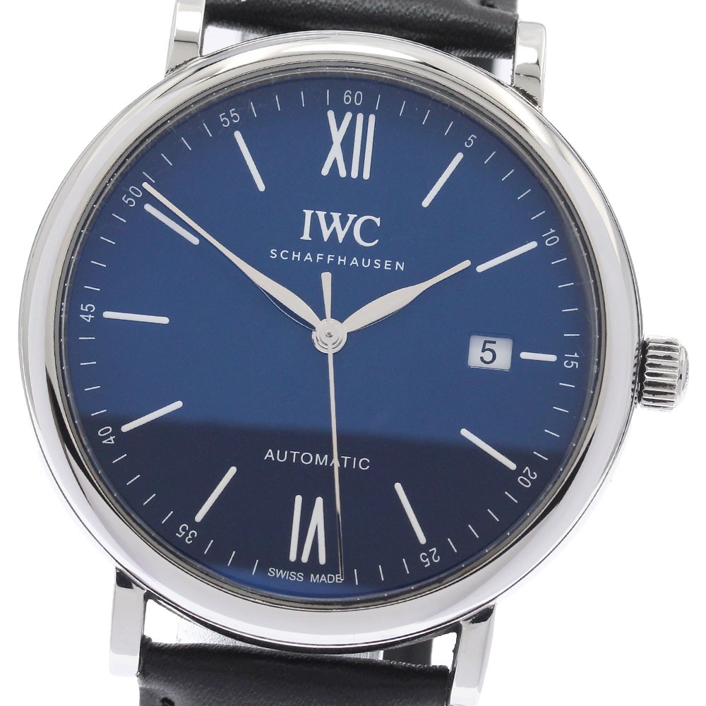 IWC IWC SCHAFFHAUSEN IW356518 ポートフィノ 150イヤーズ デイト 自動巻き メンズ 良品 保証書付き_944534【中古】