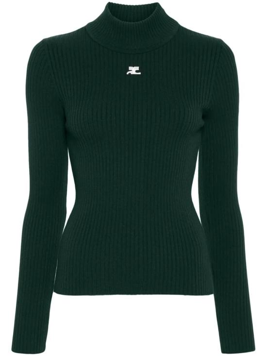 COURREGES Women Turtle Neck PERMPU022FI0001 8081 VERT FONCE