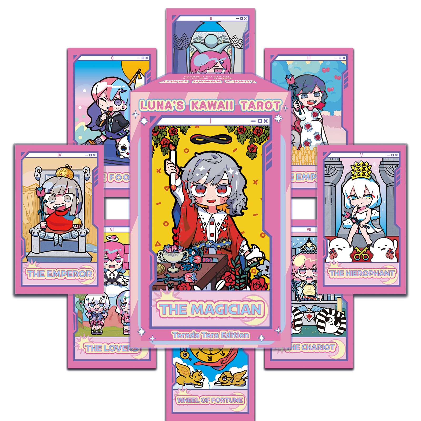 ルナズ かわいい タロット 寺田てら エディション LUNAs Kawaii Tarot Terada Tera Edition 初心者向け ウエイト版準拠【日本語解説書付】