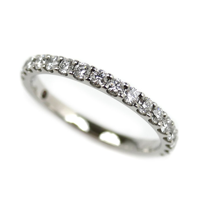 STAR JEWELRY スタージュエリー Pt950プラチナ ハーフエタニティ リング・指輪 ダイヤモンド0.30ct 8号 2.1g レディース 中古 美品