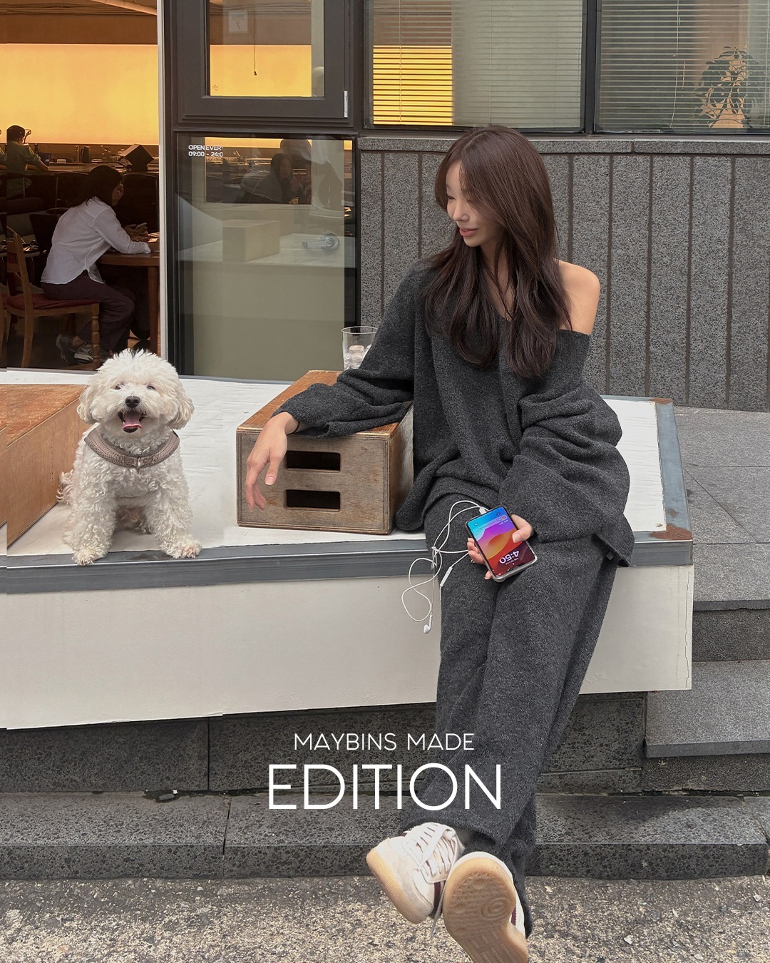 [MADE]レマオーバーフィットニット&パンツセット韓国ファッション レディース