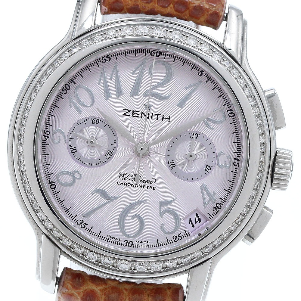 ゼニス ZENITH 16.1230.4002 スター エルプリメロ ダイヤベゼル クロノグラフ 自動巻き レディース _939137【中古】