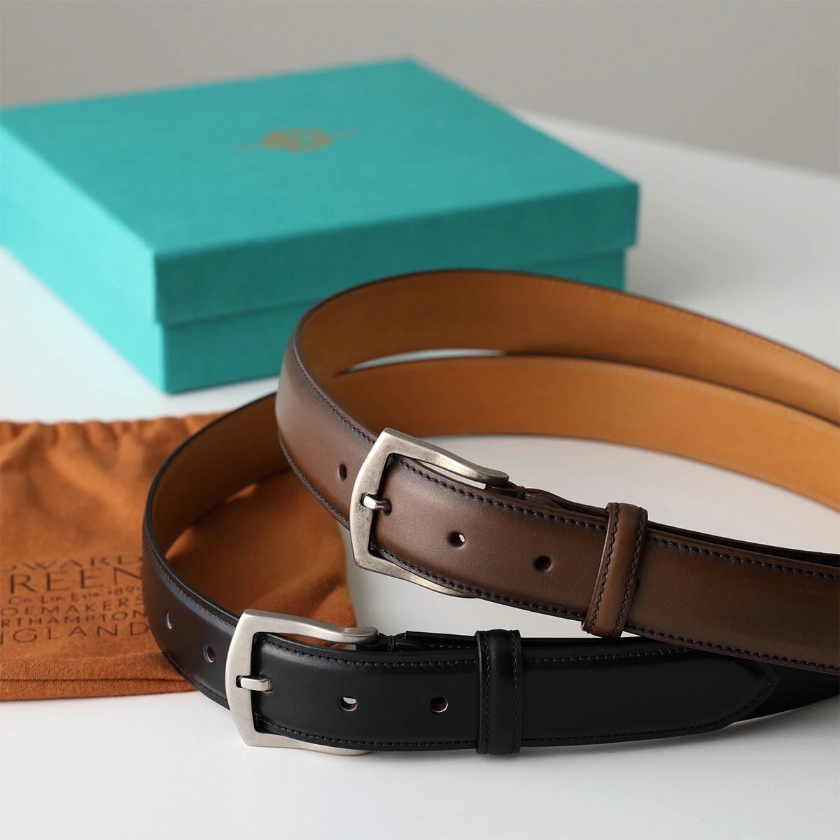 Edward Green エドワードグリーン ベルト EG60013 EG60924 メンズ カーフレザー 32mm BELT カラー2色