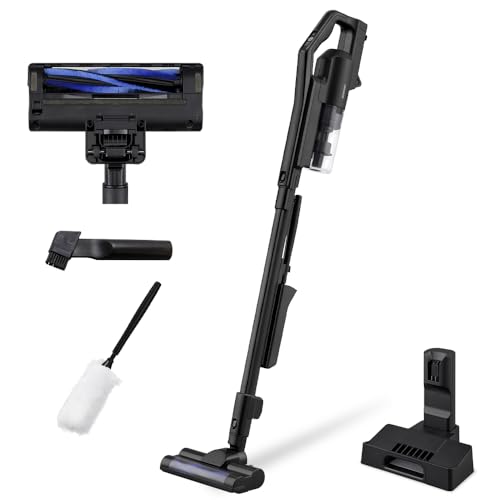 アイリスオーヤマ 充電式サイクロンスティッククリーナー掃除機 コードレス 静電モップ付き 軽量 人気 SCD-R2P-B ブラック