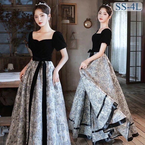 ドレス 大人 ピアノ 発表会 ロングドレス 演奏会 演奏会用ドレス ピアノ発表会 黒 結婚式 高校生 パーティードレス 演奏会ドレス 大きいサイズ 母親 コンクール イブニングドレス ロング 大きいサ 7,200円