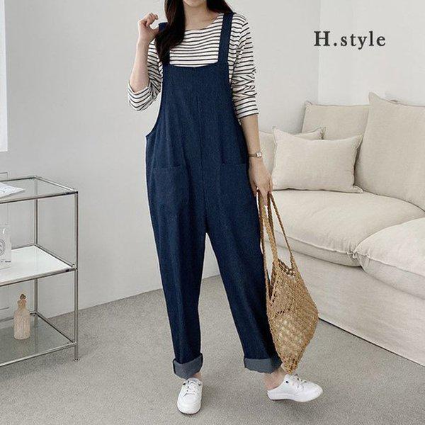 HスタイルIMチョンポミスーツ/春の新作/ジャンプスーツ/OPS/ワンピース/サロペット/デニム