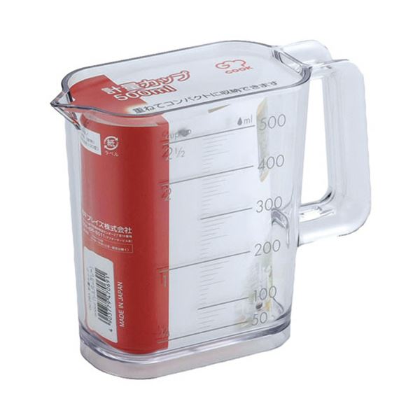 （まとめ） 和平フレイズジー/クック 計量カップ 500ml シルバーグレー GC-263 1個 [x5セット]