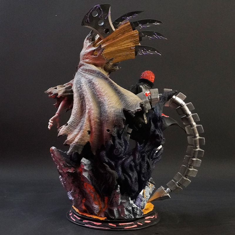 大暁組織火影忍者飛段手は人の顔の邪神飛段の模型の彫像を並べて人にプレゼントします