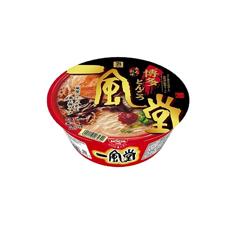 【即納】【リニューアル】日清食品 一風堂 赤丸新味 博多とんこつ 127g×12個