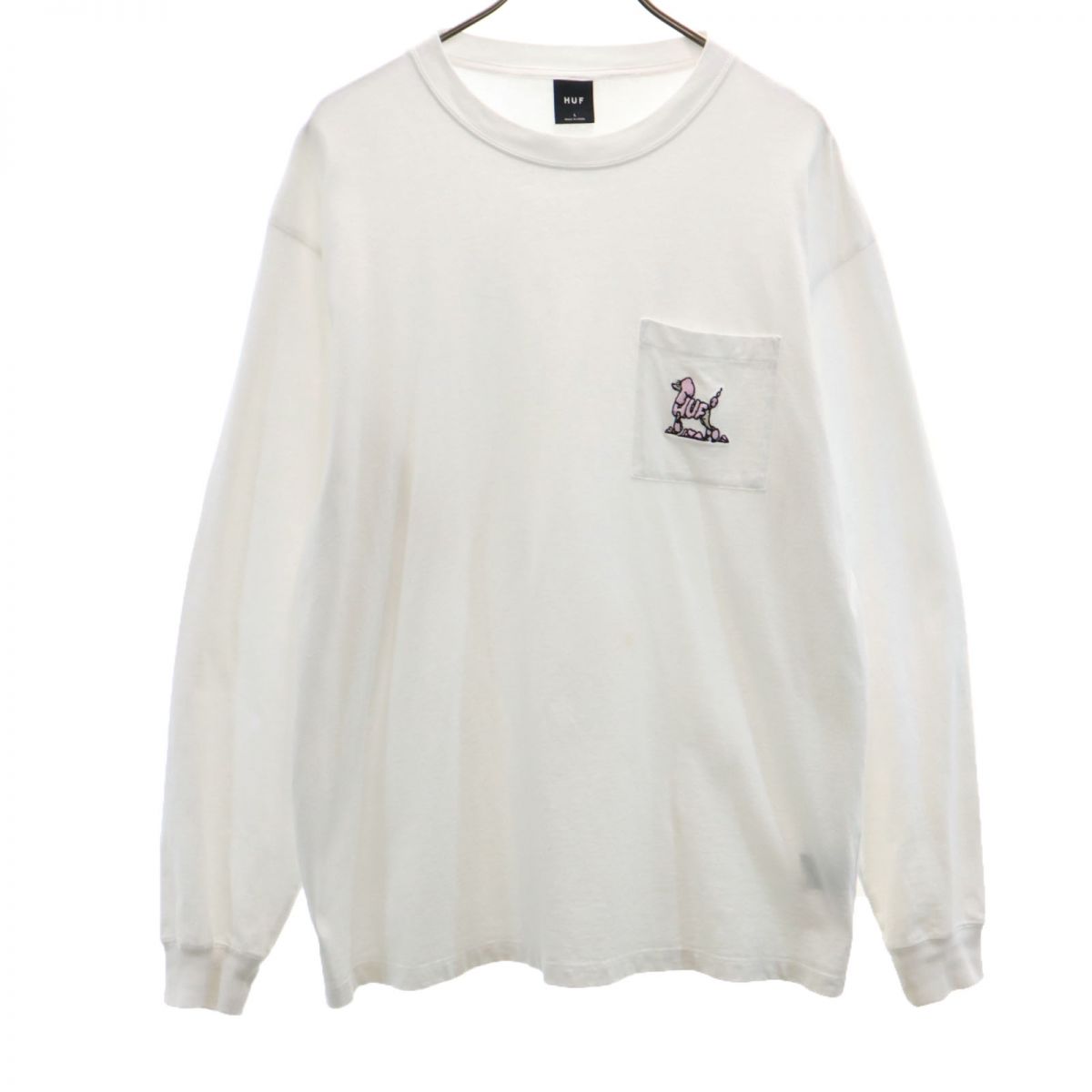 長袖 Tシャツ L ホワイト系 ロンT メンズ
