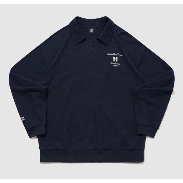 ロイヤルカレッジワッフルカラースウェットシャツ B1 UQ311CFS95 DVY0 ECR0