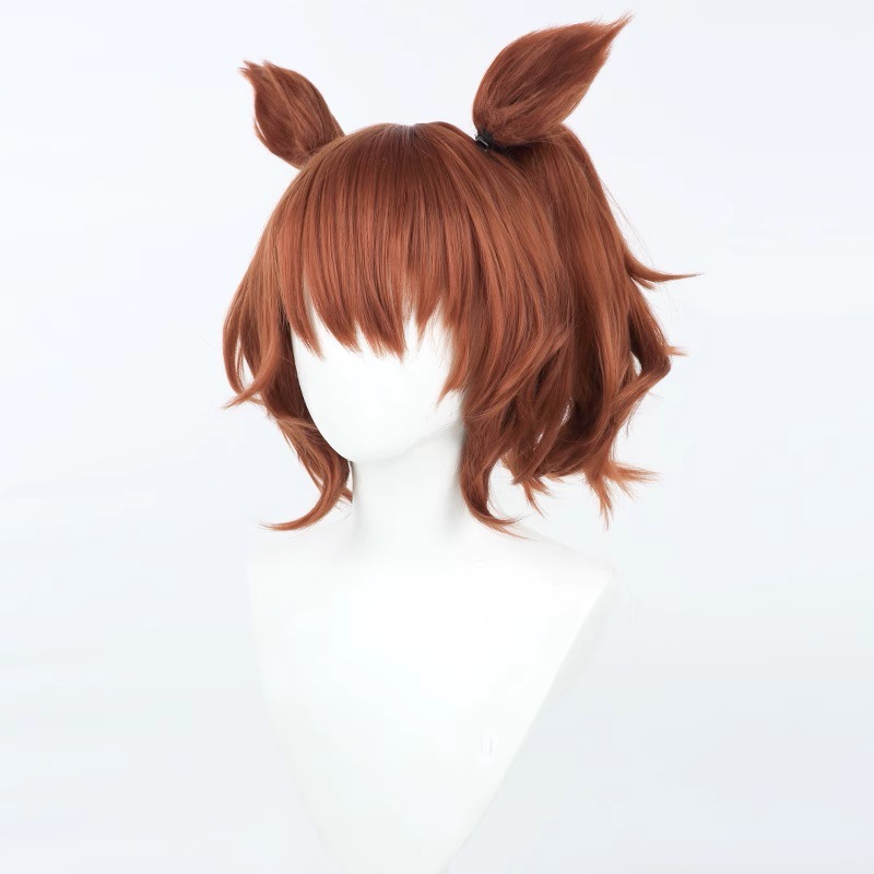 ウマ娘 プリティーダービー アストンマーチャン 尻尾付き コスプレ ウィッグ かつら