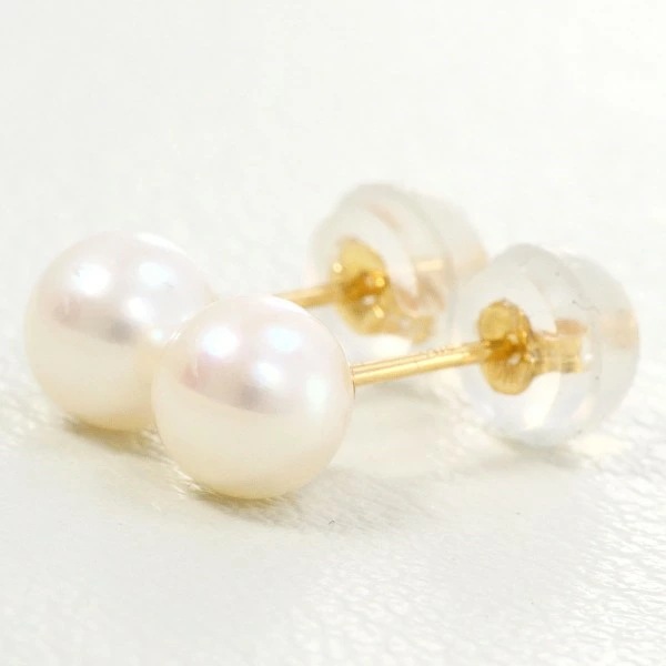 K18 18金 YG イエローゴールド ピアス パール 総重量約0.5g ジュエリー 中古