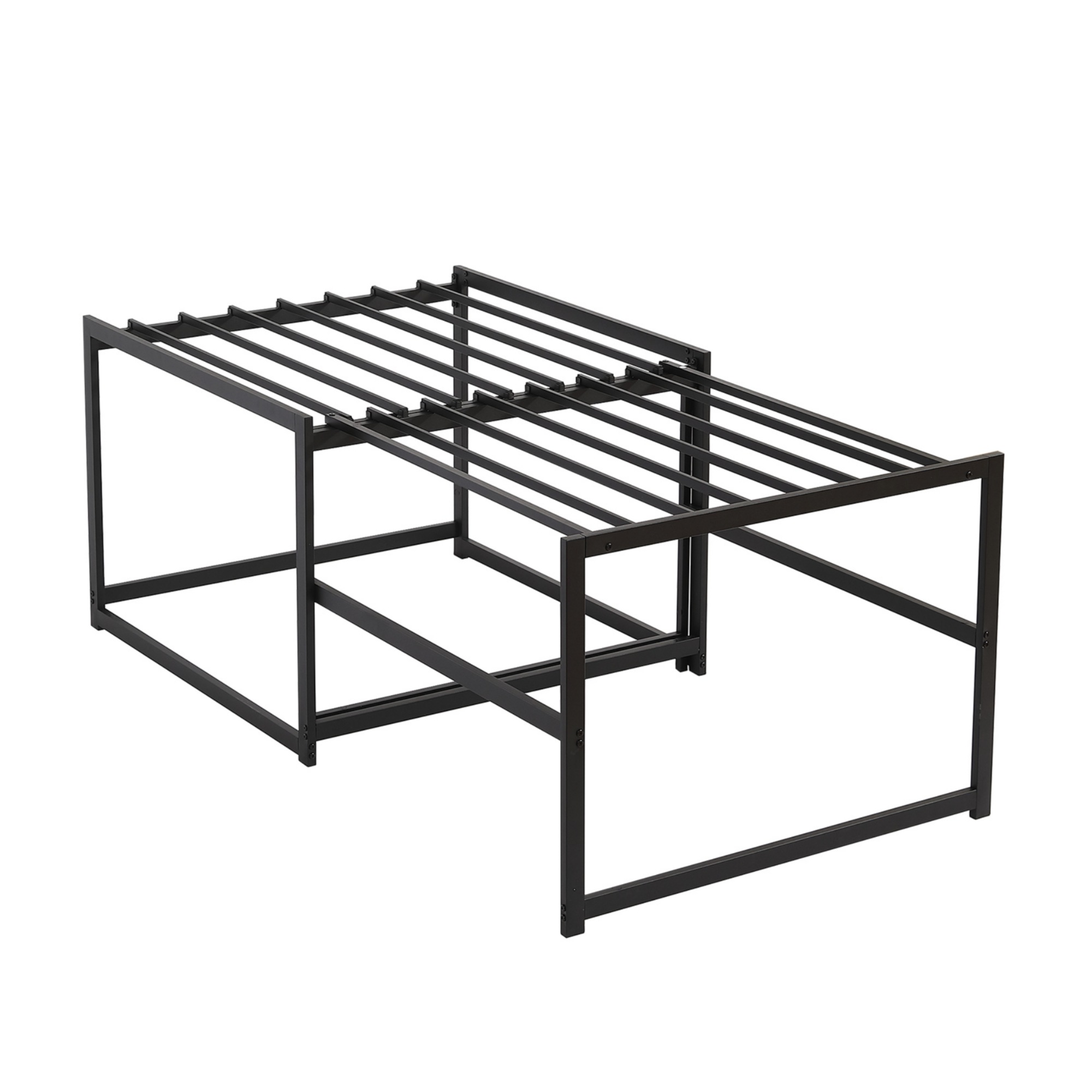 【国内発送】127高さ75cm 伸長式ベッド ディベッド シングル 高いベッド パイプベッド ベッドフレーム 伸縮 下収納 おしゃれ 2way アイアン 来客用 省スペース