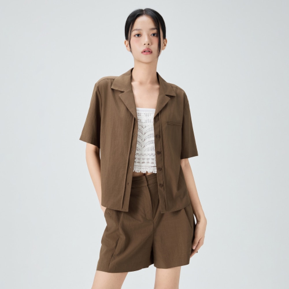 MIXXO テーラード セットアップ 半袖シャツ_MIWYAF701B