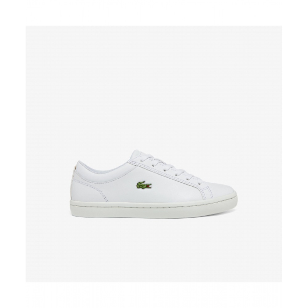 LACOSTE レディース ストレートセット レザー スニーカー [ホワイト]
