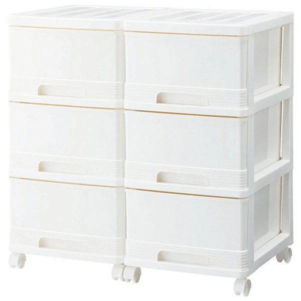 完成品 収納ケース プラスチック 引き出し 深型 3段 2個組 おしゃれ マシュマロホワイト 6,318円